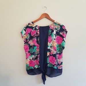 Anthropologie Tops - Anthropologie Maeve Silk Floral Tie Back Blouse Anthropologie Tops - Anthropologie Maeve Silk Floral Tie Back Blouse